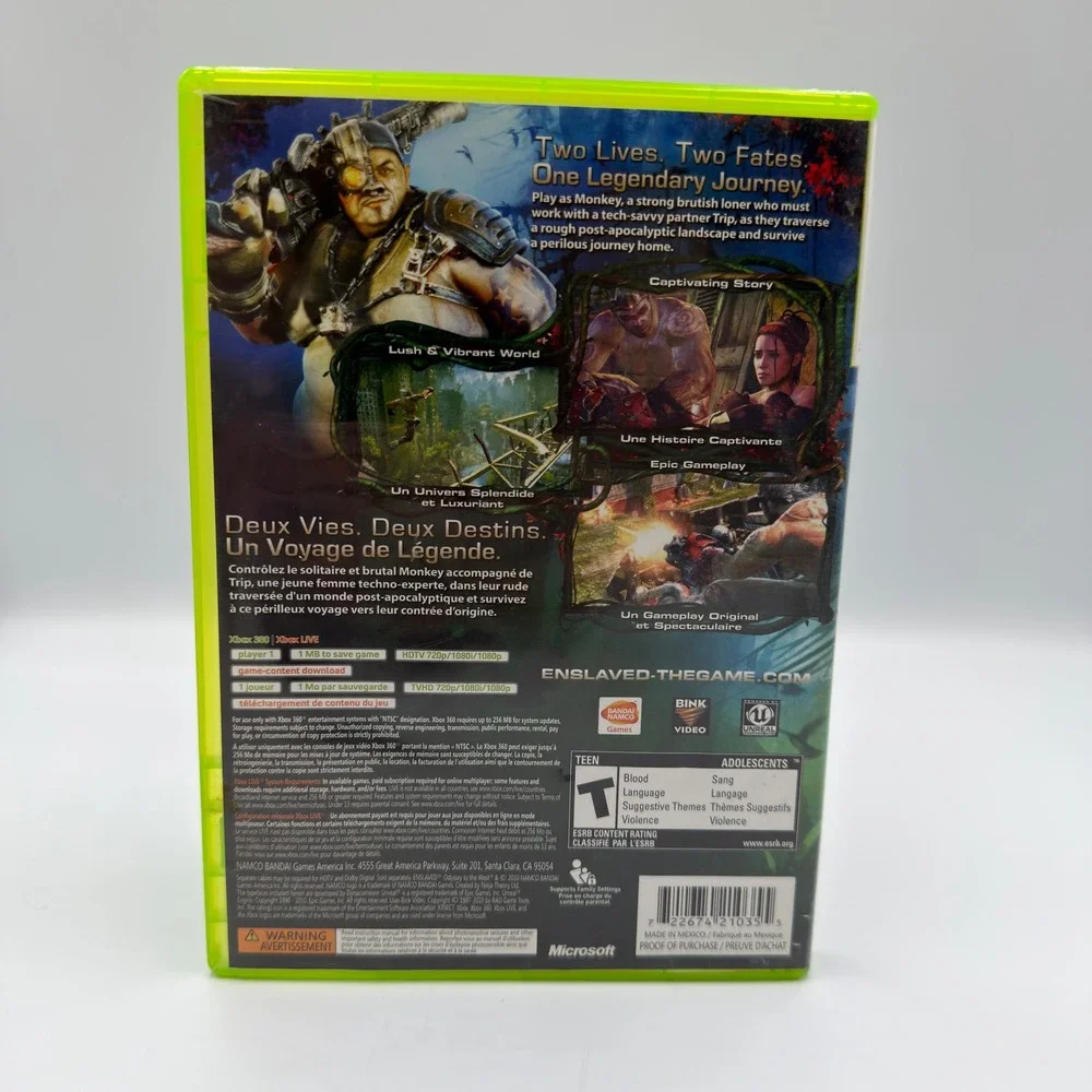Enslaved Odyssey to the West Xbox 360 Namco Ninja Theory Action Adventure Game